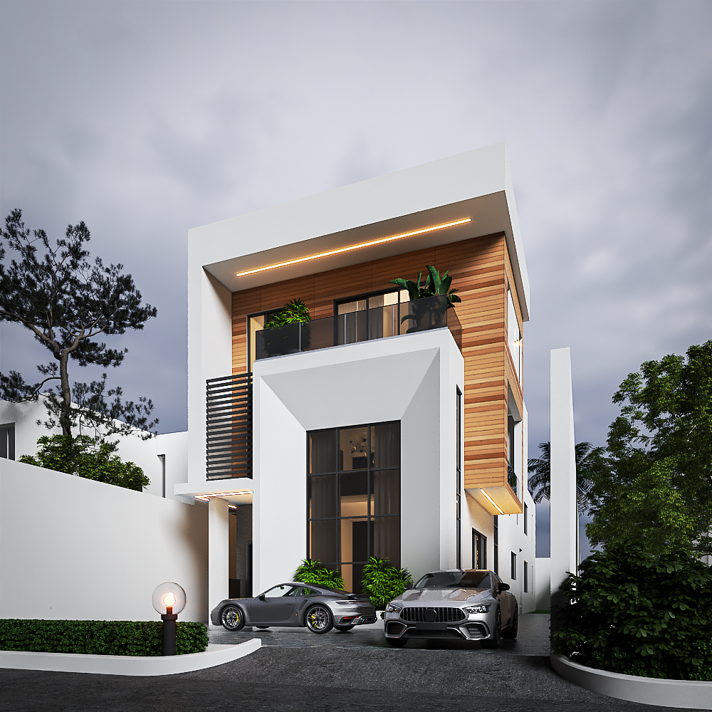 compact urban duplex Modern compact urban duplex located in Lagos.